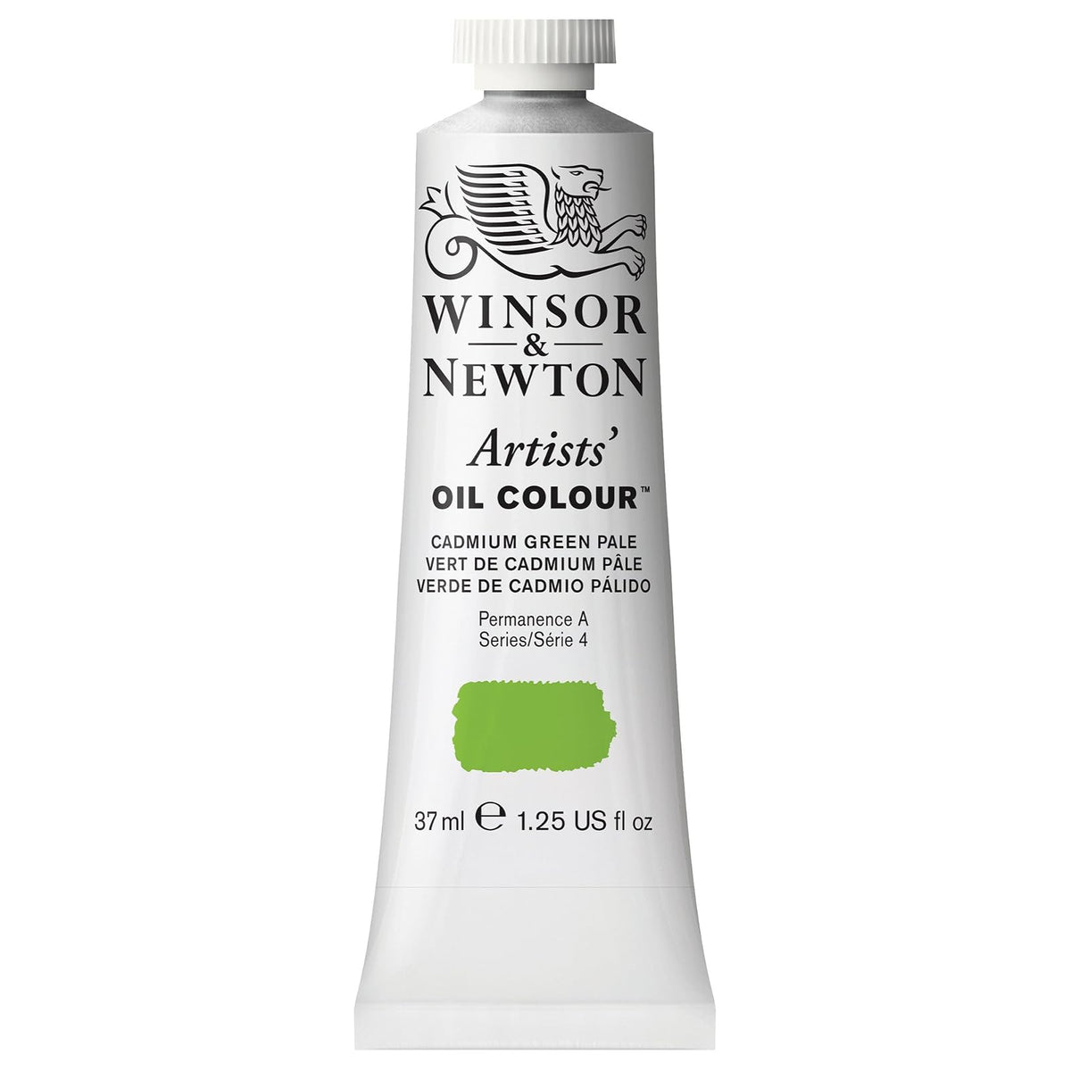 Winsor & Newton Artists' Oil Colour Pintura al Óleo Profesional, 37 ml - Tubo de 1.2 onzas - Verde (Cadmium Green Pale)