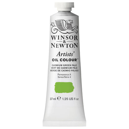 Winsor & Newton Artists' Oil Colour Pintura al Óleo Profesional, 37 ml - Tubo de 1.2 onzas - Verde (Cadmium Green Pale)