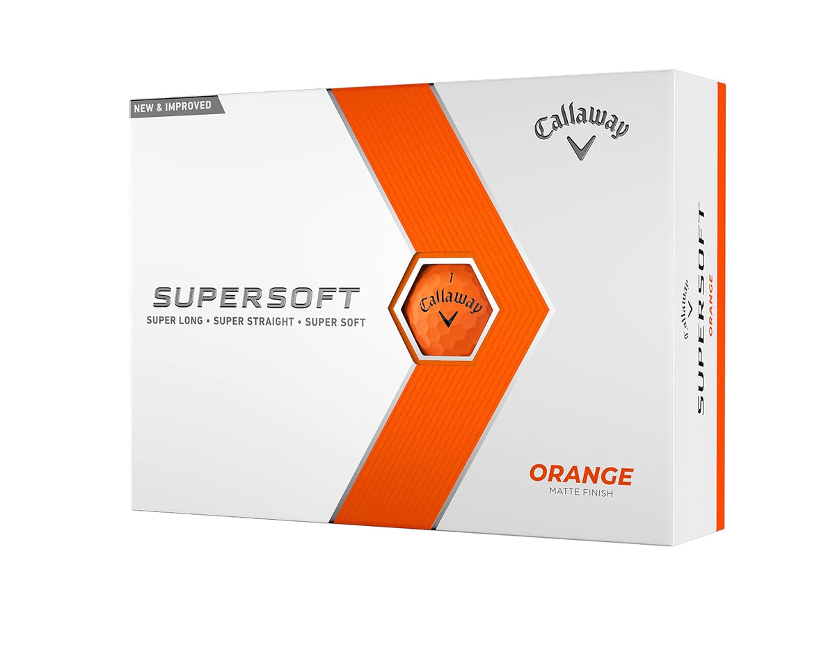 Callaway Golf Supersoft Pelotas de Golf Paquete de 12 - Naranja