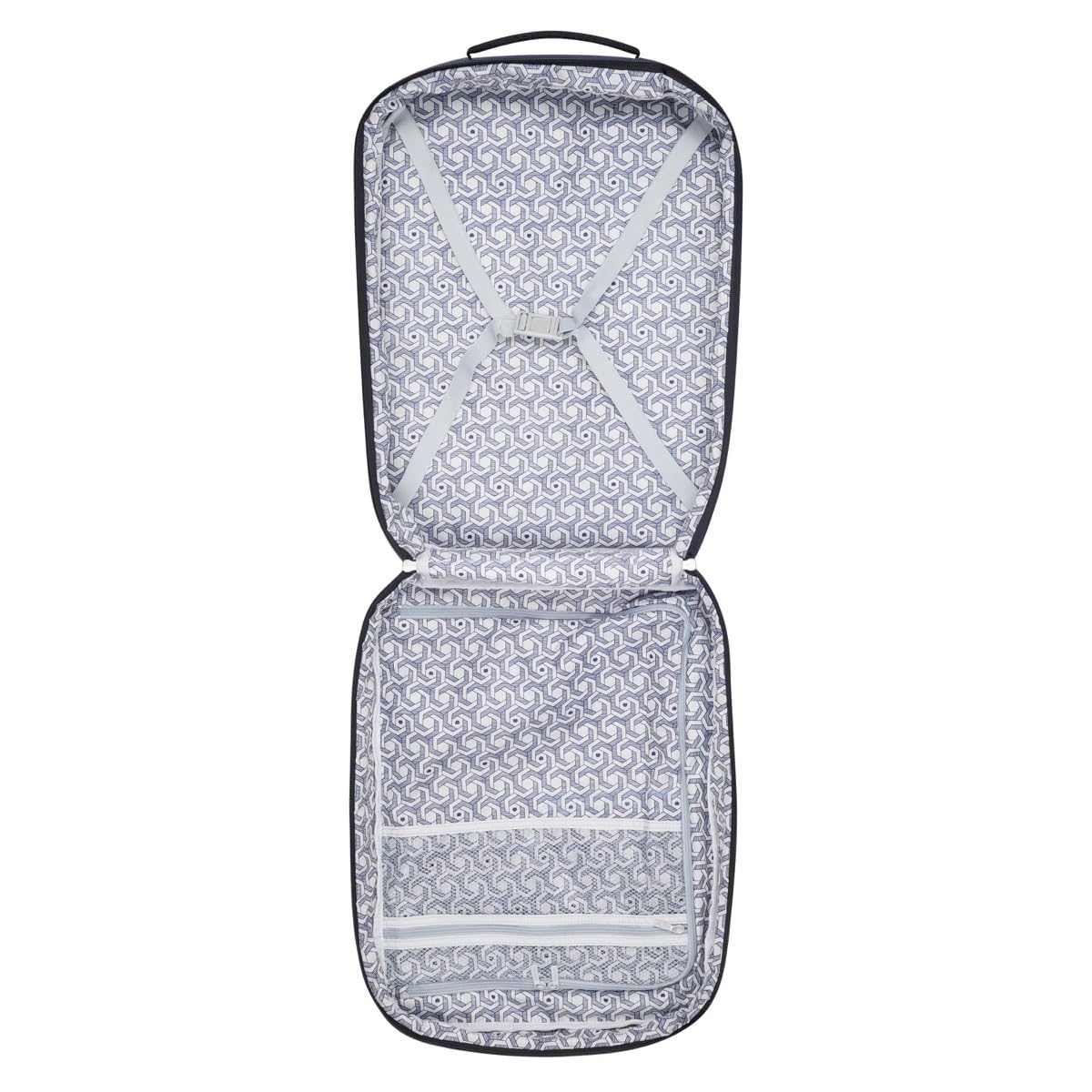 Mochila de Viaje Delsey Easy Trip 20 Pulg. Bolsillo porta laptop, correas sujetadoras internas, Compatible con sistema Trolley, Color Azul