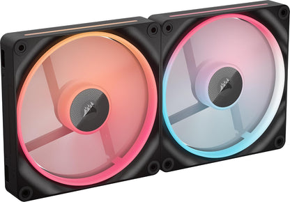 Corsair iCUE Link LX140-R RGB Ventilador PWM Flujo Inverso - 2 x 140mm - Negro