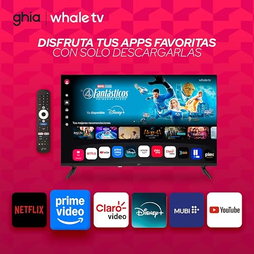 Televisión Pantalla 32 Pulgadas GHIA Smart TV DLED HD Color Negro Modelo G32W25