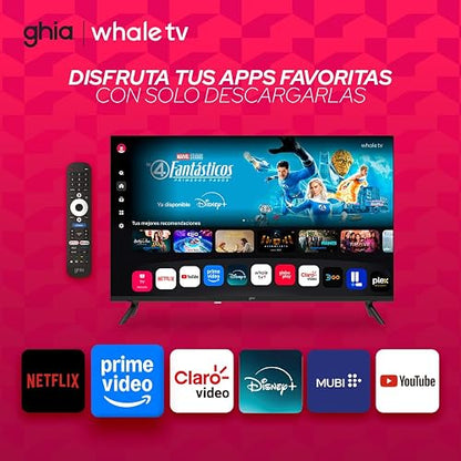 Televisión Pantalla 32 Pulgadas GHIA Smart TV DLED HD Color Negro Modelo G32W25