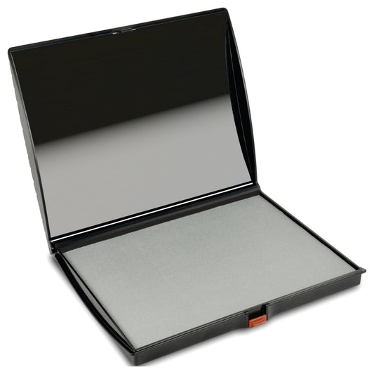 Brillante as-shi0940209 grande seco sello Pad, almohadilla de fieltro, listo para entintado, cubierta de plástico, S4, 12.7 x 17.8 cm