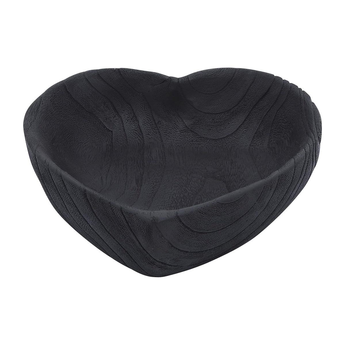 Sagebrook Home Decoración Irregular de Paulownia con Corazones de Madera para decoración de Interiores, 3 Pulgadas de Alto, Color Negro, 2 Juegos