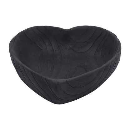 Sagebrook Home Decoración Irregular de Paulownia con Corazones de Madera para decoración de Interiores, 3 Pulgadas de Alto, Color Negro, 2 Juegos