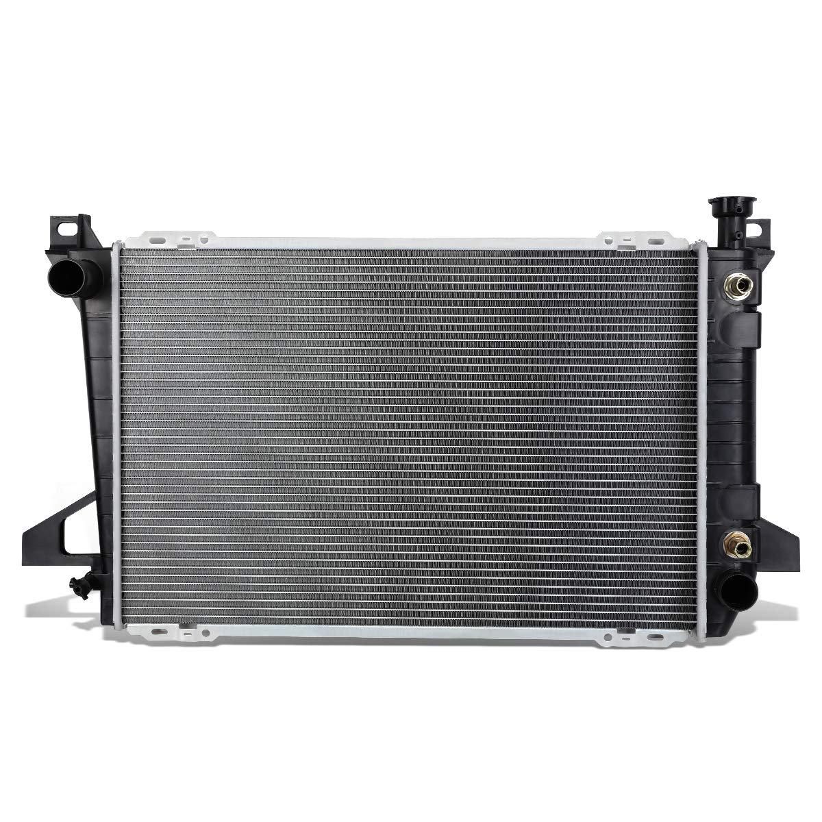 DNA Motoring OEM-RA-1452 Radiador de núcleo de aluminio estilo OE de 1 fila compatible con 85-96 F150 / F250 / F350 MT/AT, 27-1/2 pulgadas de ancho x 18-3/8 pulgadas de alto x 1 pulgada de profundidad, entrada de 1-3/4 pulgadas, 1-3/4 pulgadas 10.2 cm Out