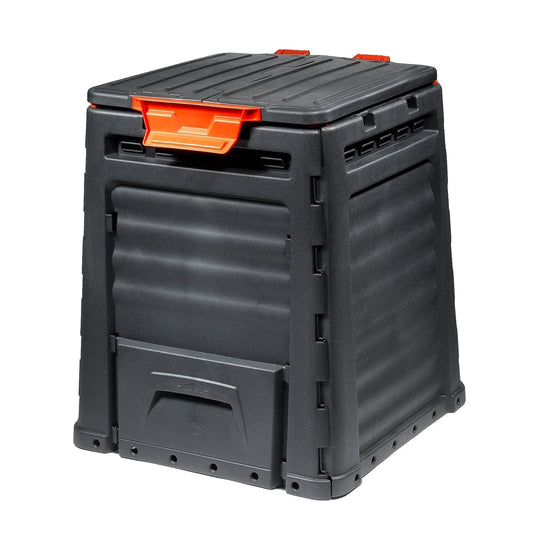 Keter Compostador Eco para Jardin y Exteriores, con Capacidad de 320 litros, Negro