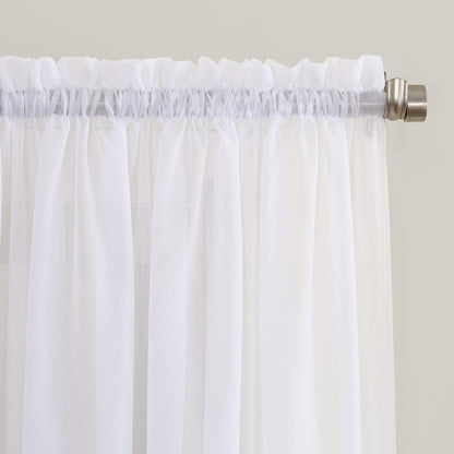 No. 918 Erica Panel de Cortina de Gasa Transparente - 1 - Blanco - 61An x 129.5Al cm (1 Paneles)
