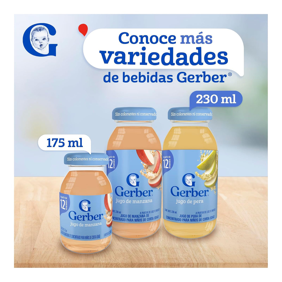 Gerber Jugo Etapa 2 Manzana Ciruela Paquete de 12 Piezas de 175 ml c/u