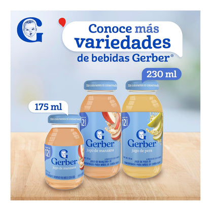 Gerber Jugo Etapa 2 Manzana Ciruela Paquete de 12 Piezas de 175 ml c/u