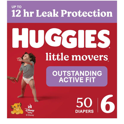 Pañales de bebé tamaño 6, 50 unidades, Huggies Little Movers
