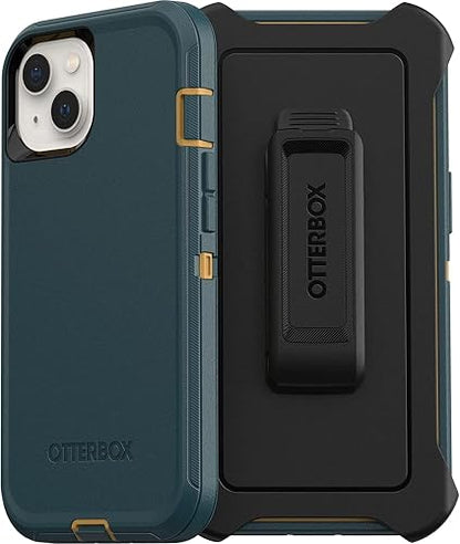 OtterBox - Funda para iPhone 13 (Solamente) Defender Series - Hunter Green, Resistente y Duradera, con protección de Puerto, Incluye Soporte de Clip de Funda