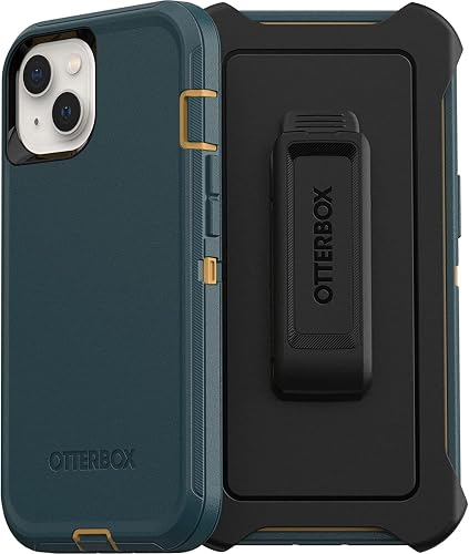 OtterBox - Funda para iPhone 13 (Solamente) Defender Series - Hunter Green, Resistente y Duradera, con protección de Puerto, Incluye Soporte de Clip de Funda