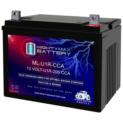 Mighty Max Battery ML-U1-CCA-XRP -12 voltios, 200 CCA, tuerca y tornillo (NB), batería recargable SLA AGM