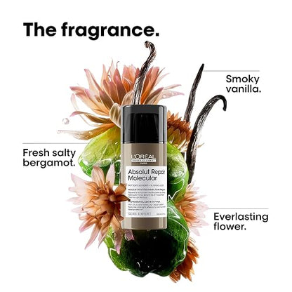 L'Oréal Professionnel Absolut Repair Molecular Leave In | Para cabello muy dañado a nivel molecular. Mascarilla leave-in que protege sin enjuague, con protección térmica.