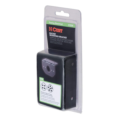 CURT Soporte de Montaje para Arnés de Cableado de Remolque de 4 o 6 Vías 57208, Negro