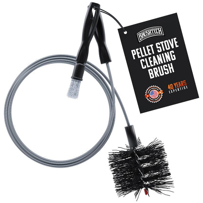 Brushtech Pellet Stove Cleaning Brush Kit de Cepillo para Polvo de Limpieza para Tubos de refrigeración de 3 Pulgadas