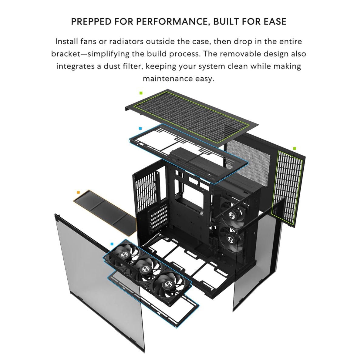Lian LI Dynamic Mini V2 Black – Cristal Temp ATX/mATX en un Pro Compact Gamer Case