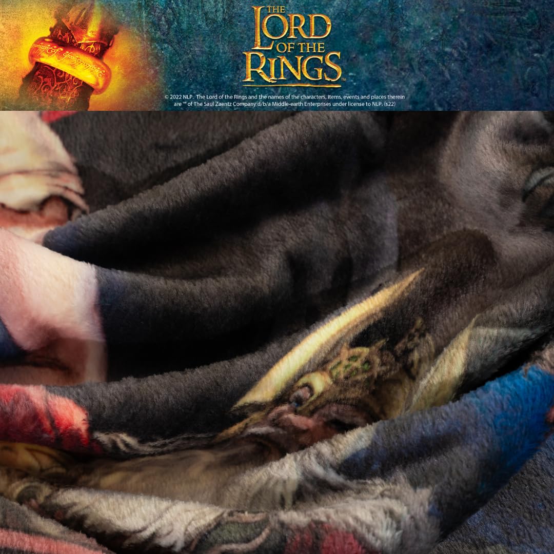 Franco - Manta de Felpa Supersuave y acogedora, Ropa de Cama Coleccionable, The Lord of The Rings (El señor de los Anillos): La Guerra de los Rohirrim, 117 x 152 cm (Producto con Licencia Oficial)
