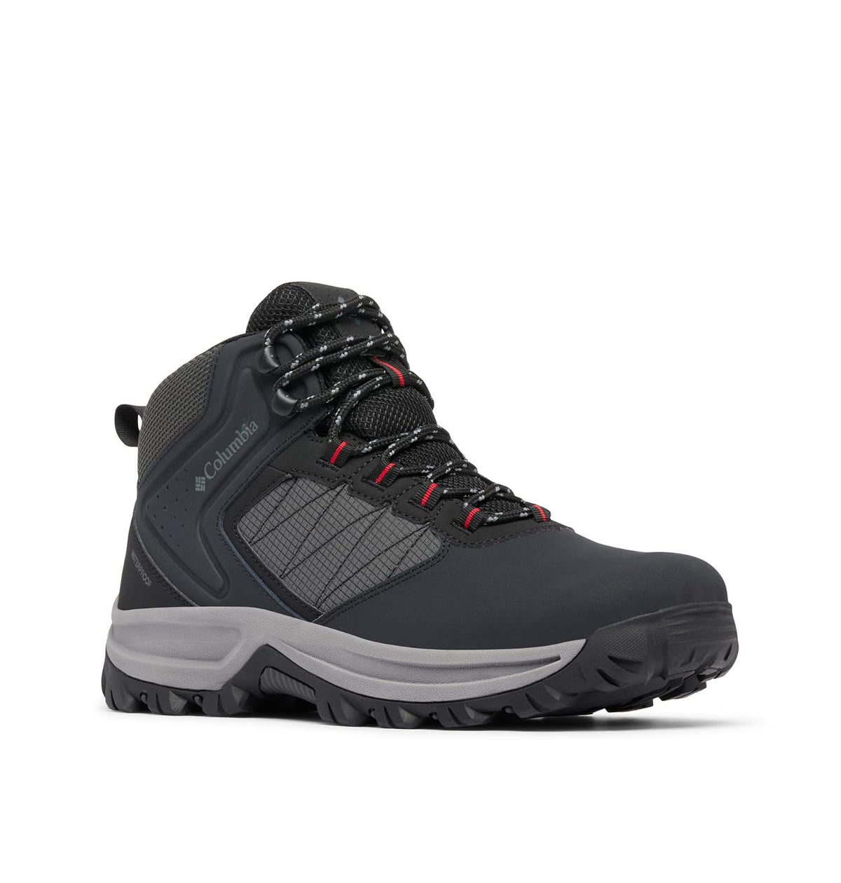 Columbia Transverse Hike Zapatos Impermeables para Hombre - 25.5 cm - Negro - Rojo Montaña