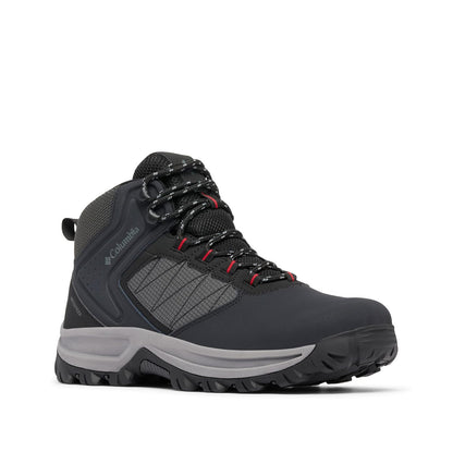 Columbia Transverse Hike Zapatos Impermeables para Hombre - 25.5 cm - Negro - Rojo Montaña