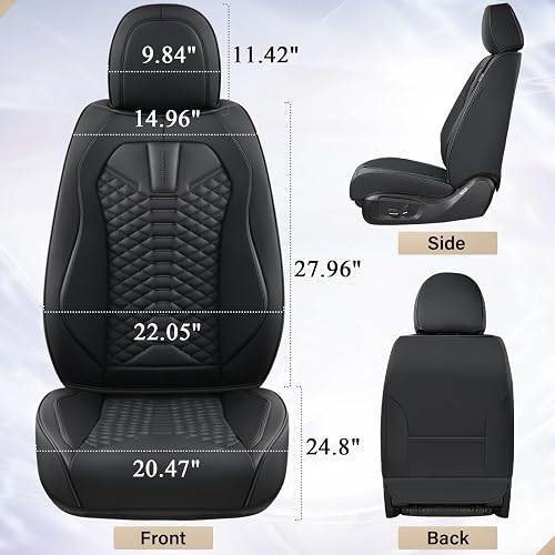 Coverado Fundas de Asiento de Piel, Juego Completo de Fundas de Asiento de Automóvil, Fundas de Asiento de Automóvil, Protector de Asiento de Automóvil, Impermeable, Fundas de Asiento de Automóvil, Asientos