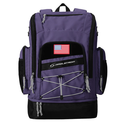 Maelstrom Mochila Deportiva Impermeable 35L con Compartimentos Funcionales para Actividades Acuáticas - 35 L - Morado