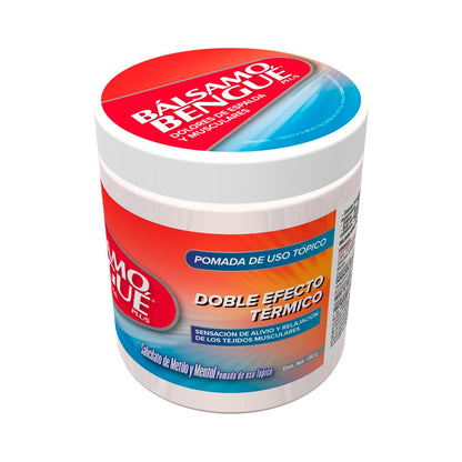 Bálsamo Bengue Plus. Para dolores de espalda y musculares. Doble Efecto Térmico. Bote con 180g.