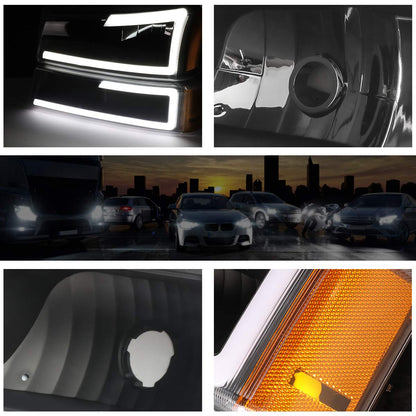PM Performotor Juego de Luces LED DRL para Faros Delanteros Avalanche/Silverado 1500-3500 HD