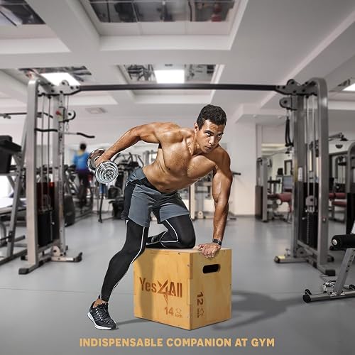 Yes4All Plataforma de Caja pliométrica para Gimnasio en casa y Entrenamiento al Aire Libre