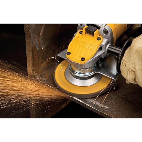 DEWALT Esmeriladora Angular de 4-1/2" (115mm) 900W, HP, Incluye Mango Lateral y Guarda, DWE4120