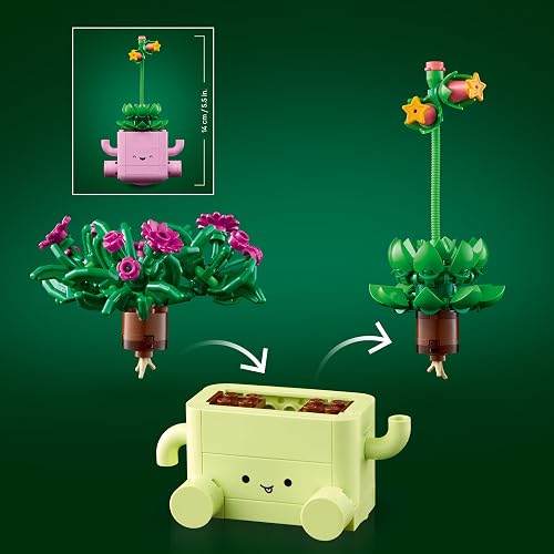 LEGO Plantas Danzarinas – Set de Construcción con Flores para Niñas y Niños – Decoración Natural – 2 Plantas y 2 Macetas de Colores Pastel – Idea de Regalo – 11506