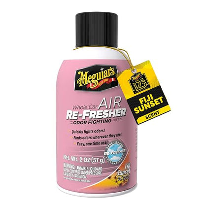 Meguiar'S - Refrigerador De Aire Fiji Sun | Spray eliminador de olores, elimina los olores fuertes del vehículo en todo el interior de tu vehículo