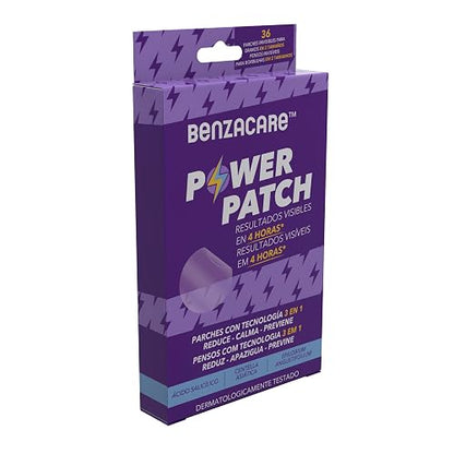 BENZACARE POWER PATCH Parche Invisible Ultraligero y Ultrafino que Reduce Visiblemente las Immperfecciones Granos y Espinillas con Resultados Visibles en 4 Horas Caja con 36 piezas