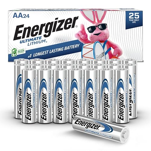 Energizer Ultimate Lithium AA 24 Unidades | Baterías de Litio, almacenamiento 20 años, a prueba de fugas, dispositivos críticos