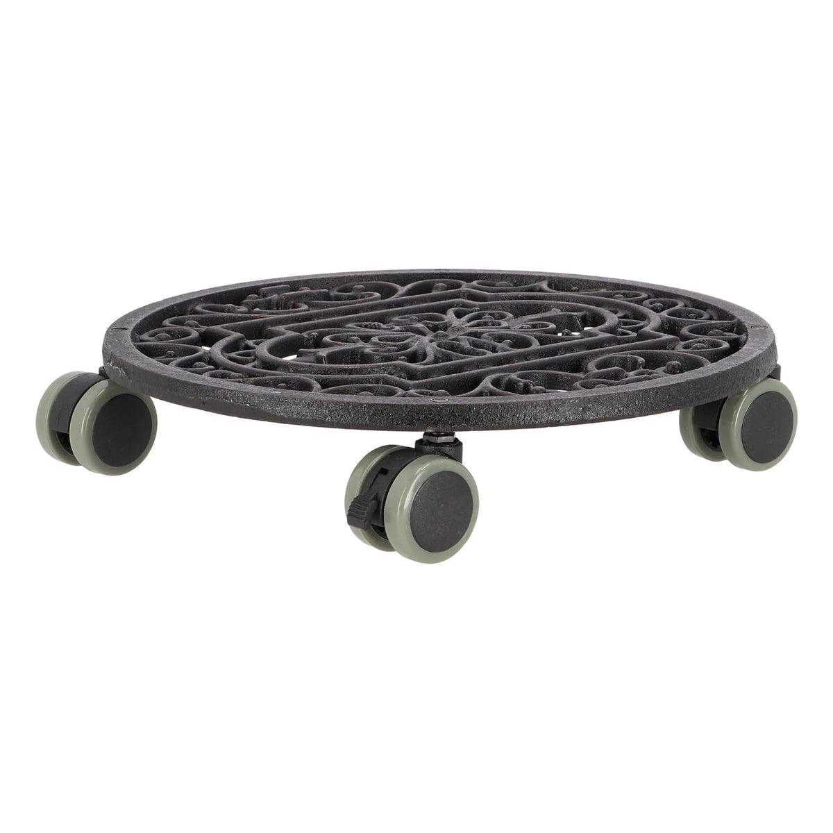 Esschert Design Plant Trolley - Cast Iron Round