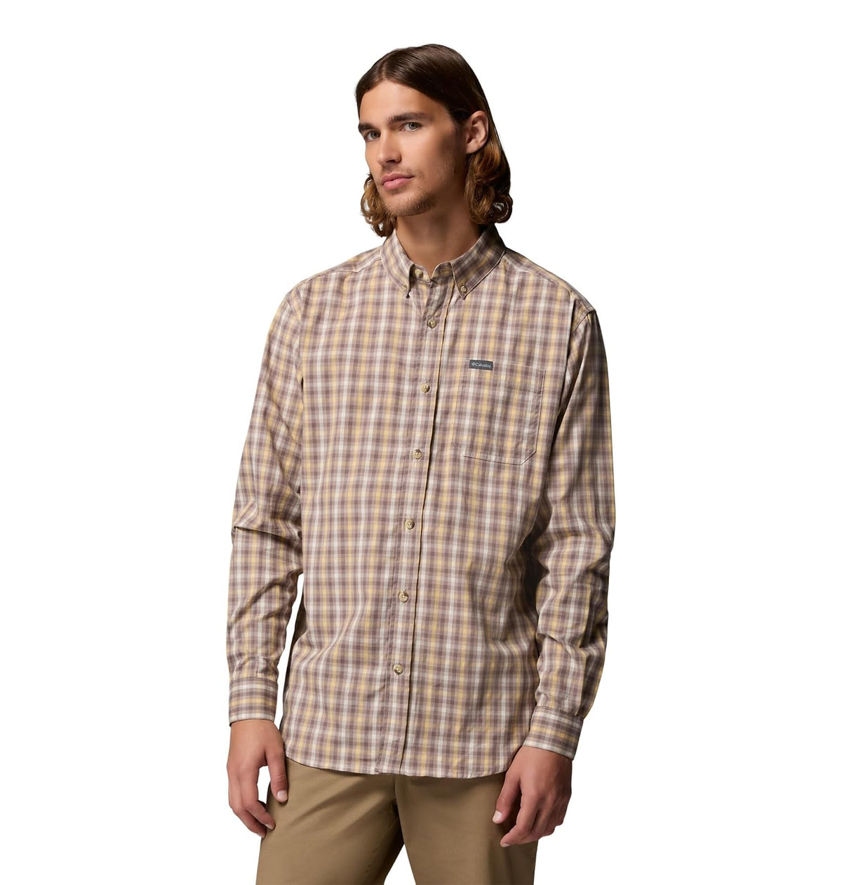 Columbia Rapid Rivers II Camisa de Manga Larga para Hombre - Flint Gray - Rapid Rivers Gingham - G