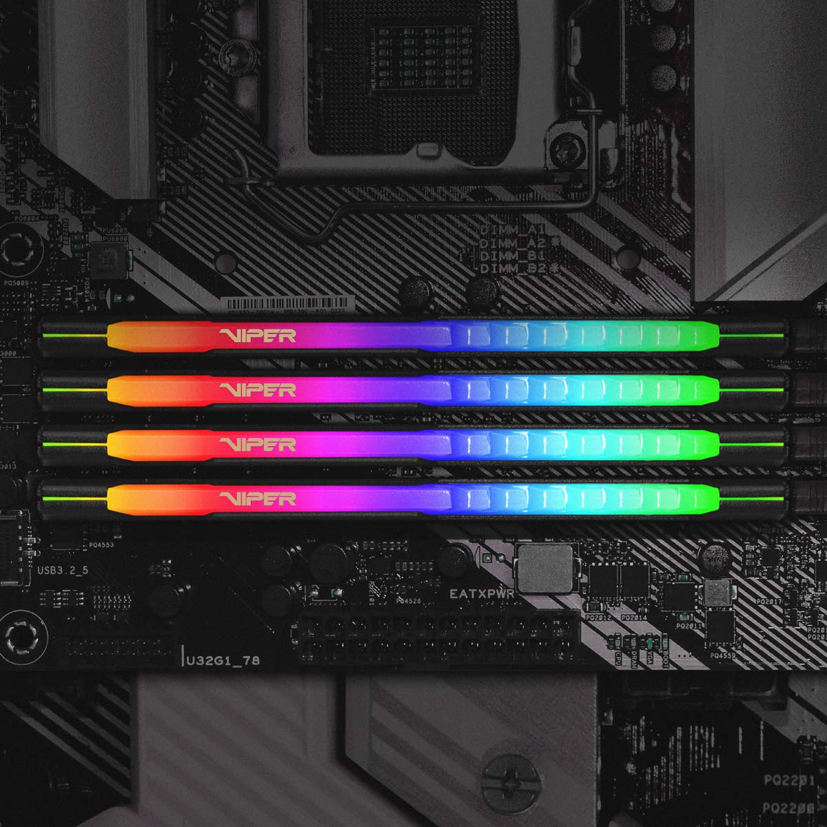 MEM DDR4 Patriot Viper Steel RGB 8gb PVSR48G320C8