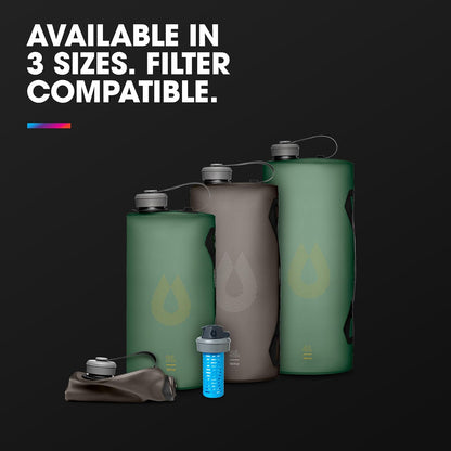 Almacenamiento de agua plegable para camping (2 L, 3 L, 4 L, 6 L, 10 L) – Sin BPA y PVC, bolsa de depósito de hidratación, a prueba de fugas