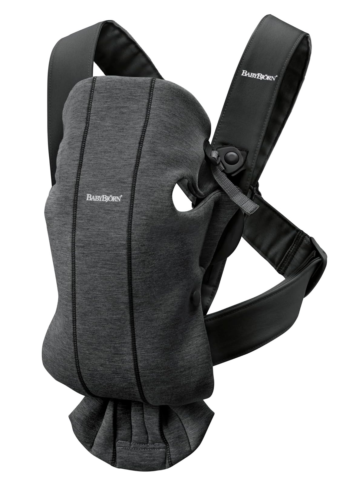 BabyBjörn Canguro Portabebé Mini Gris 3D Mesh - Jersey 3D - Gris-Carbón