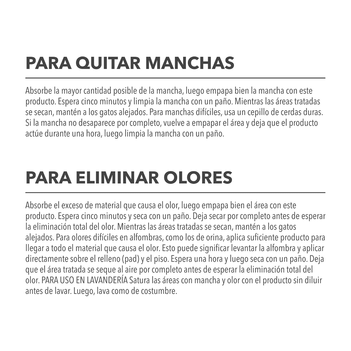 Nature's Miracle Destructor Oxy manchas y olores difíciles para gato 3.78 L