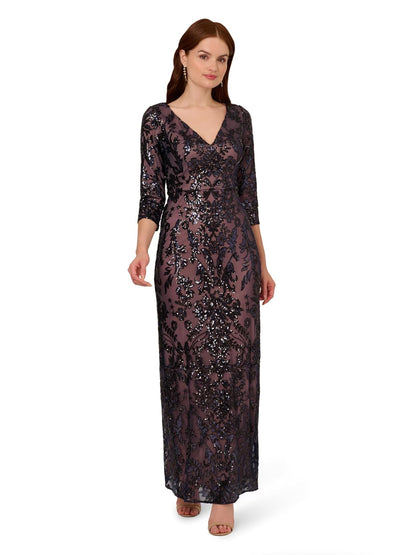 Adrianna Papell Vestido Largo con abalorio Vestido para ocasión especialMujer