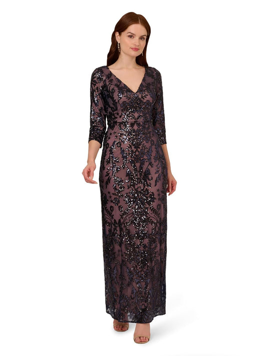 Adrianna Papell Vestido Largo con abalorio Vestido para ocasión especialMujer