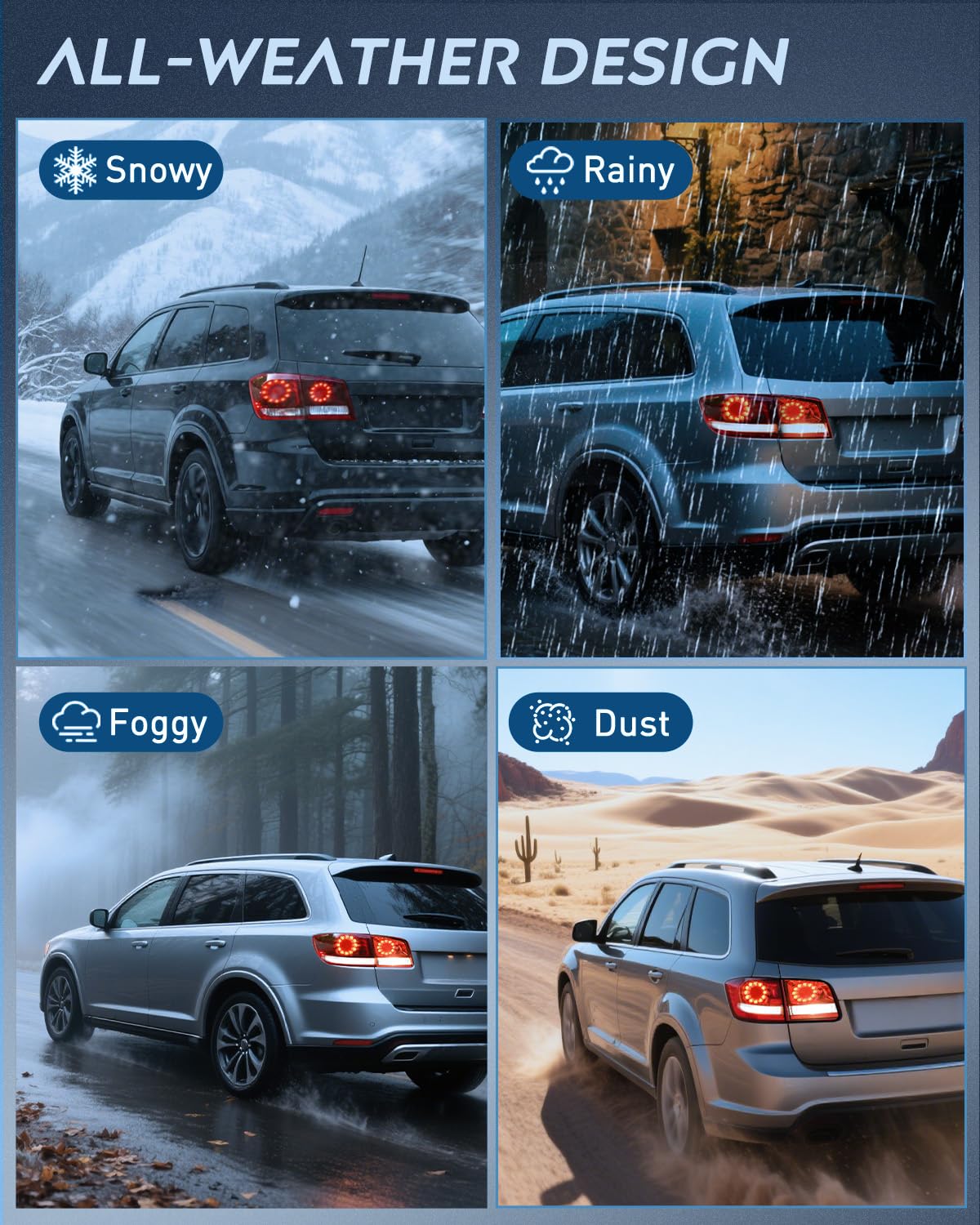 Nilight - Conjunto de Luz Trasera Compatible con Dodge Journey 2011-2020, Lado Izquierdo Interior