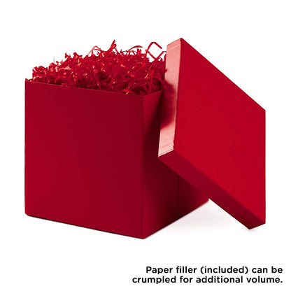 Hallmark - Caja de regalo de 7 pulgadas con tapa (rojo) para Navidad, cumpleaños, día del padre, despedida de soltera, bodas, baby shower, día de San Valentín y graduaciones
