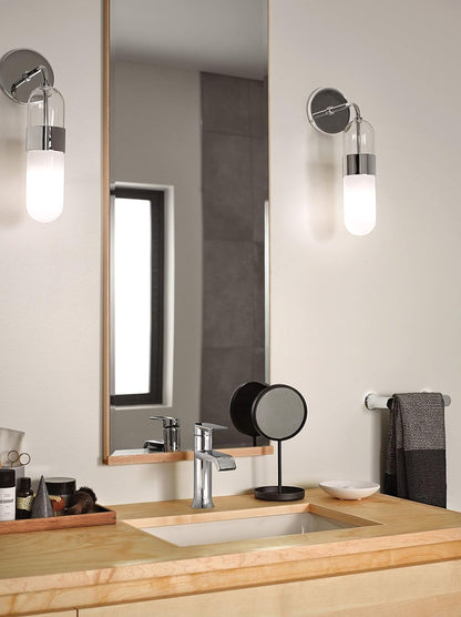 Moen Genta LX - Toallero de Mano Moderno Chapado en Cromo de 6.8 Pulgadas de Longitud para baño o Cocina, BH3886CH