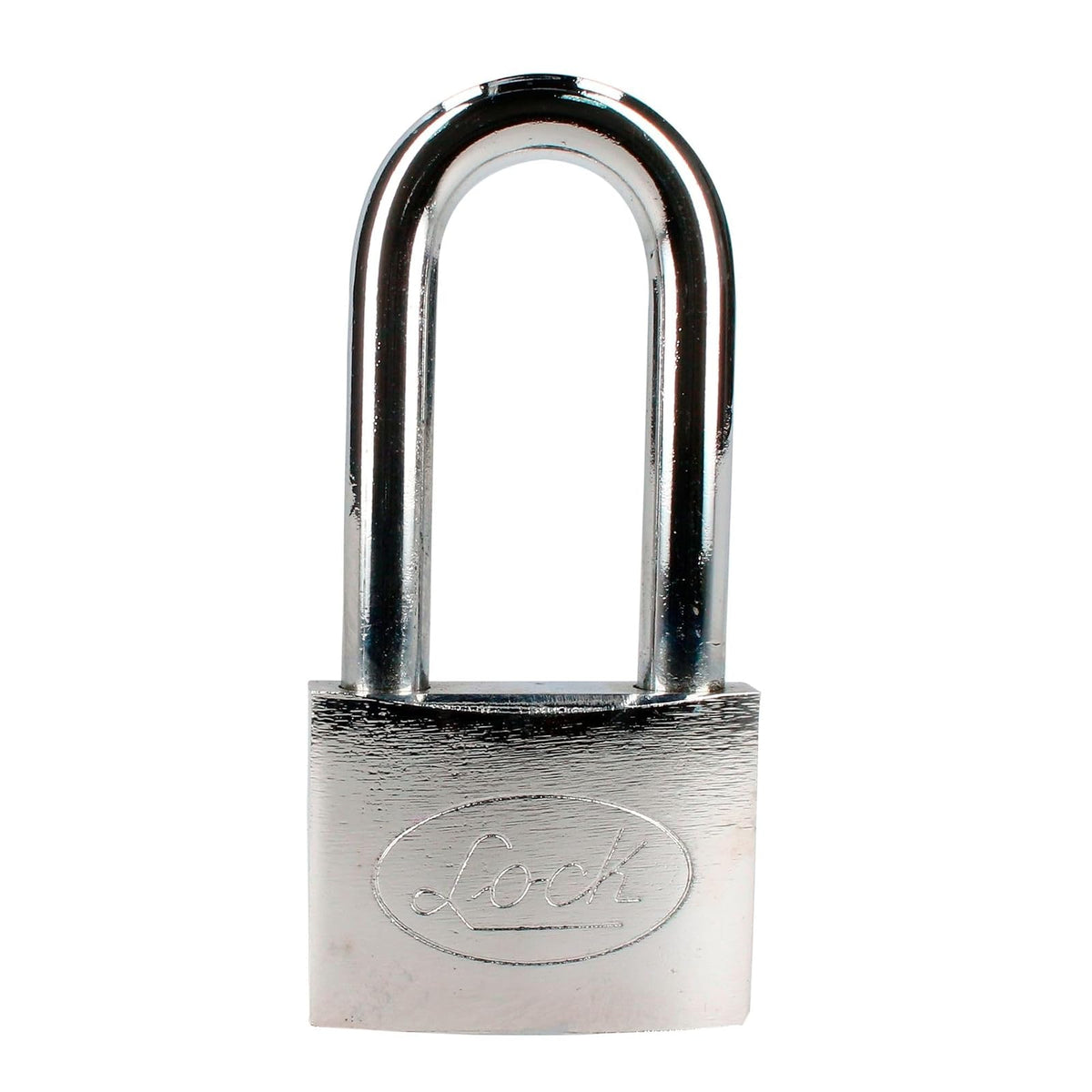 Lock L22L50DCSB Candado de Acero Largo Llave de Discos, Cromo Satinado, 50 mm