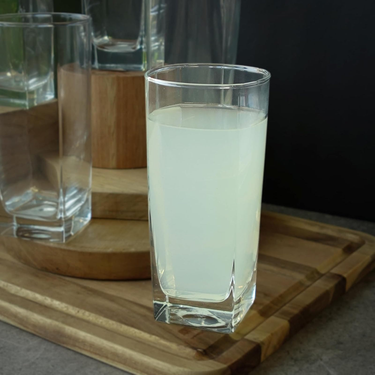 Luminarc 307-4903 Set 6 Vasos Highball con Forma Cuadrada de Vidrio Transparente, Colección Sterling, Ideal para Agua o Todo Tipo de Bebidas, Vasos Con Base Plana, 300 ml