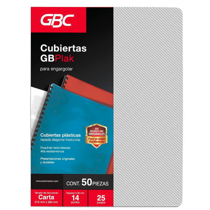 GBC P3559 Cubierta para Encuadernar Rayado Color Humo